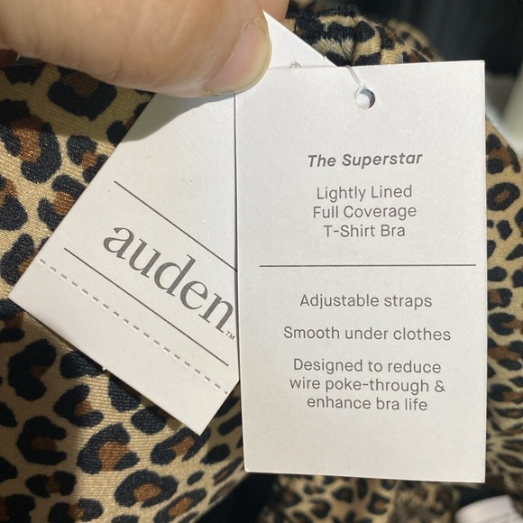 Leopard Print Padded Bra with Black Straps - Picture 5 of 5